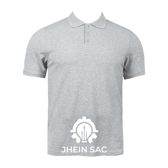  PIQUE CUELLO CAMISERO PLOMO MANGA CORTA