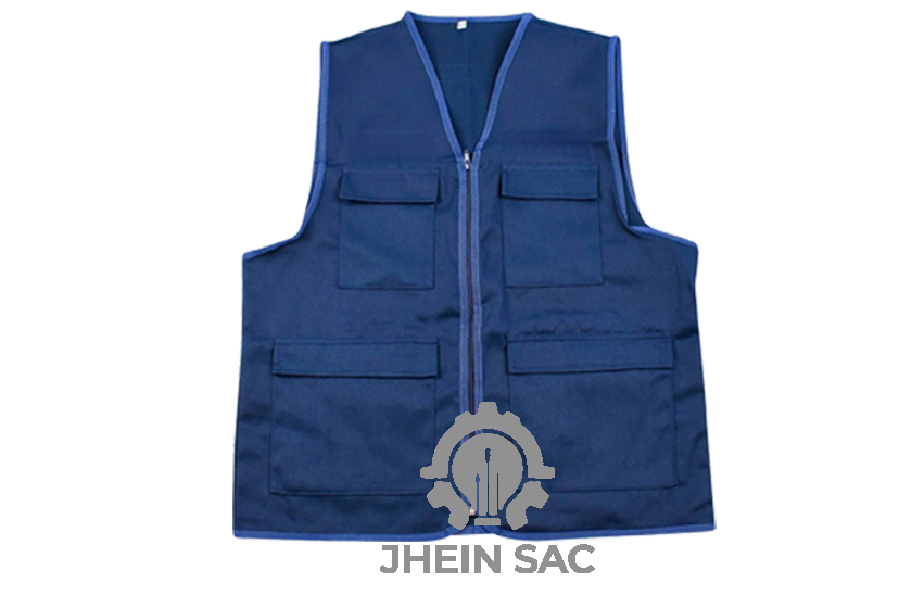 CHALECO  DRILL C/AZUL MARINO REPORTERO