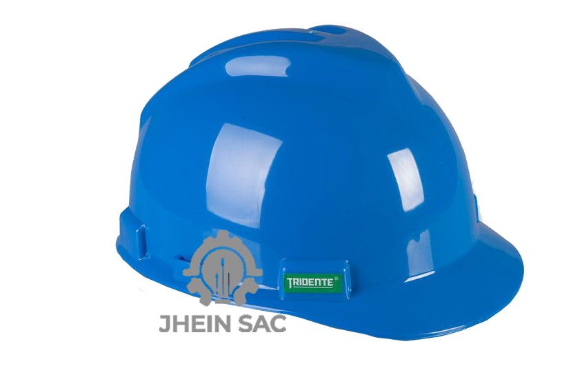 CASCO MINERO  TREDENTE + SUSPENSIÓN PLASTICO COLOR/  AZUL - BLANCO -ROJO AMARILLO -VERDE